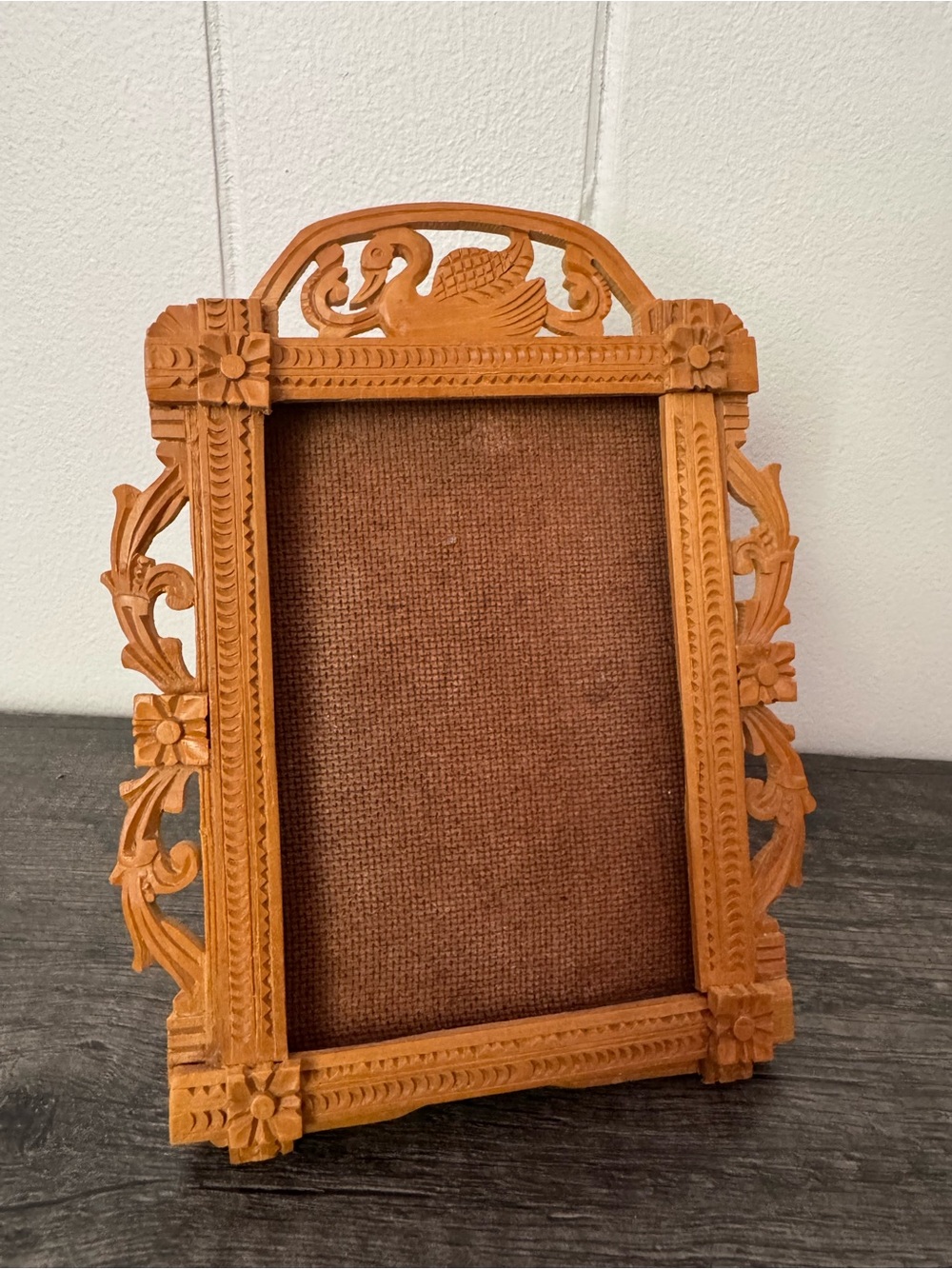 Hand-Carved Ornate Wood Picture Frame